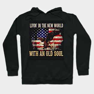 Copy of vintage Old Soul in a New World Country Bluegrass Music Guitar Fan Hoodie